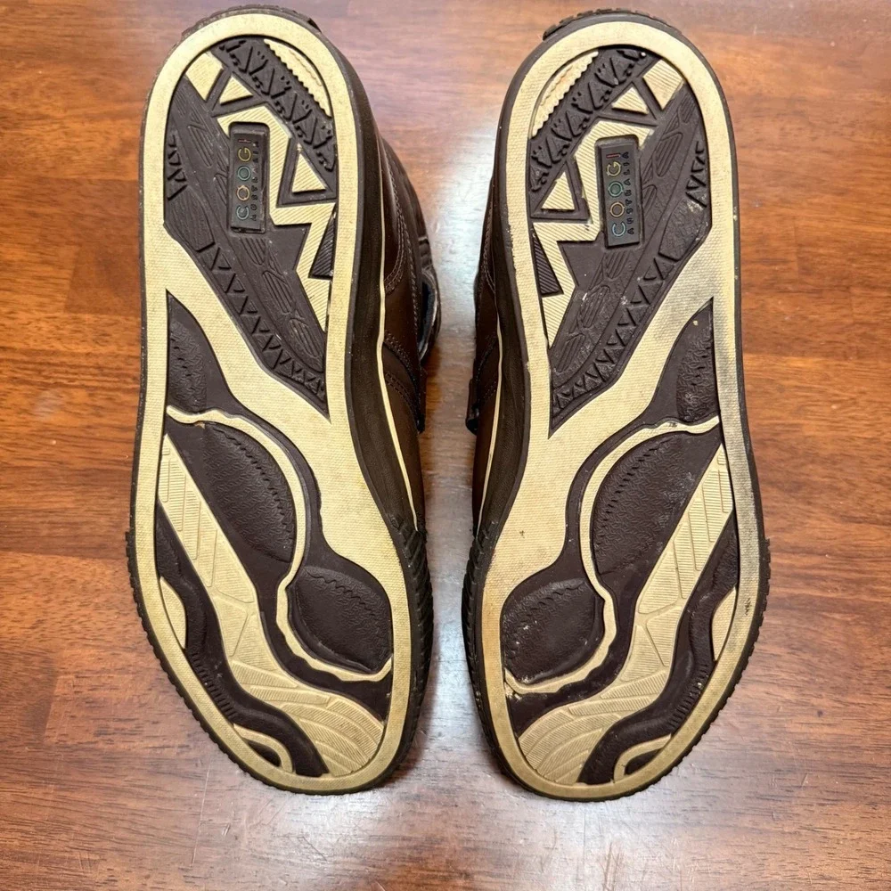 COOGI Mens Brown Leather High Top Sneakers Shoes‎ Size US 10 EUR 44